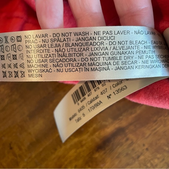 Massimo Dutti Wool Blend Coral Bomber Style Zip Front Pockets Lightweight Jacket - Picture 12 of 12